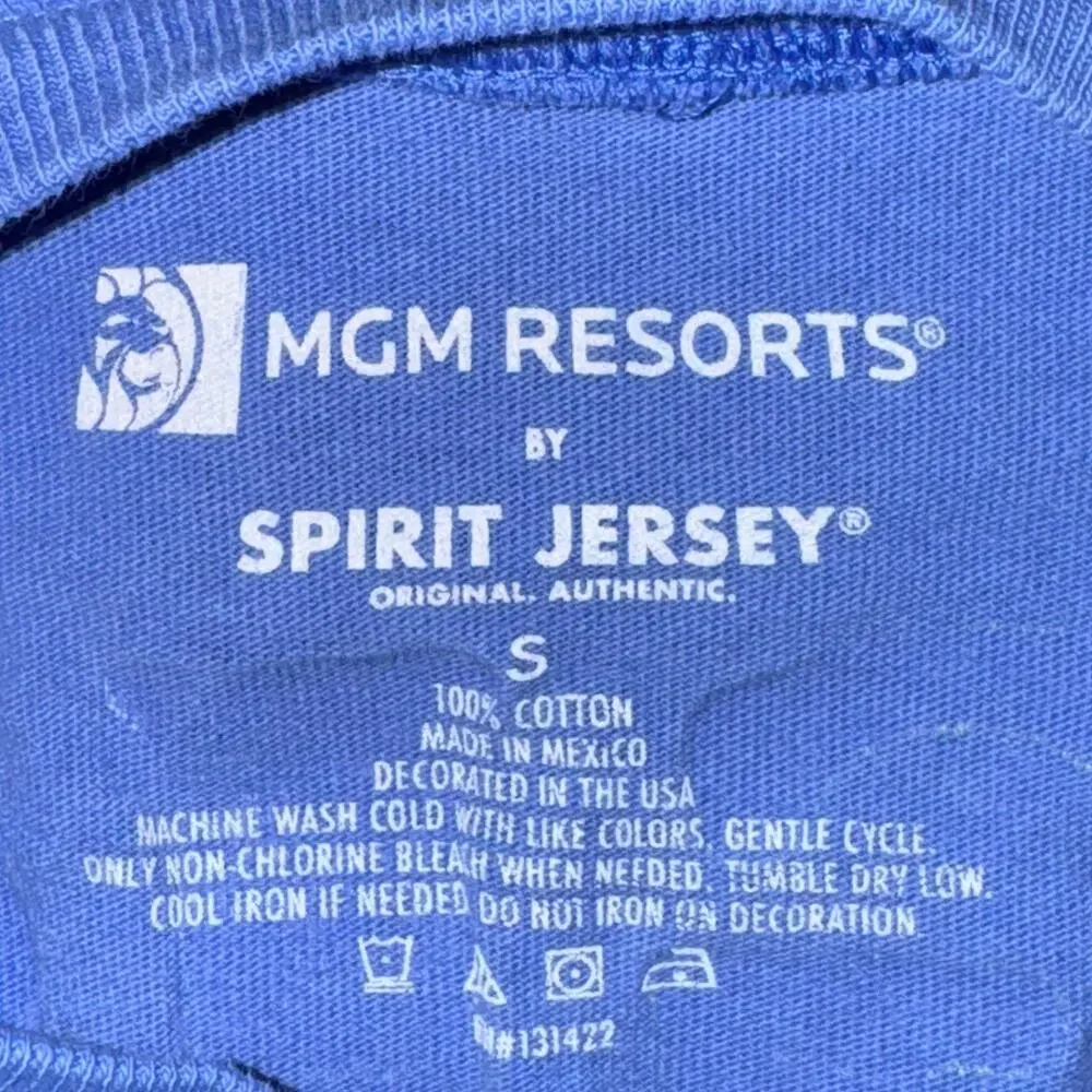 Disney MGM Resorts Spirit Jersey Girl's Size S Blue Magical MGM Unicorns L/S
